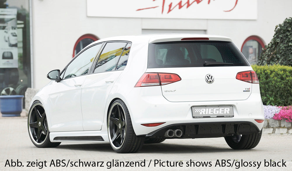 VW Golf 7 Rieger Heckeinsatz  für orig. Doppelendrohr li, ABS, 
inkl. Montagezubehör, Gutachten