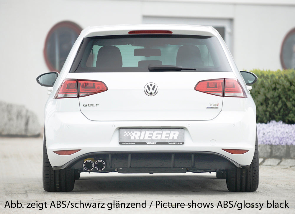 VW Golf 7 Rieger Heckeinsatz  für orig. Doppelendrohr li, ABS, 
inkl. Montagezubehör, Gutachten