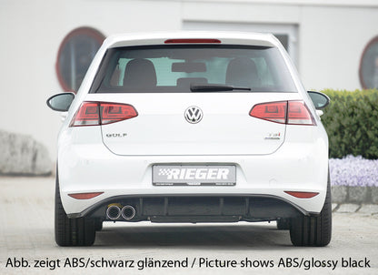 VW Golf 7 Rieger Heckeinsatz  für orig. Doppelendrohr li, ABS, 
inkl. Montagezubehör, Gutachten