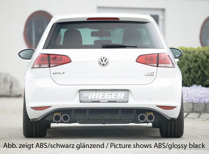 VW Golf 7 Rieger Heckeinsatz  für Doppelendrohr li. u. re., ABS, 
inkl. Montagezubehör, Gutachten