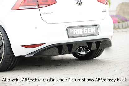 VW Golf 7 Rieger Heckeinsatz  für Doppelendrohr mittig, ABS, 
inkl. Montagezubehör, Gutachten