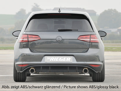 VW Golf 7 Rieger Heckeinsatz  für Sportendrohr li. u. re., (100mm ø), ABS, 
inkl. Montagezubehör, Gutachten
