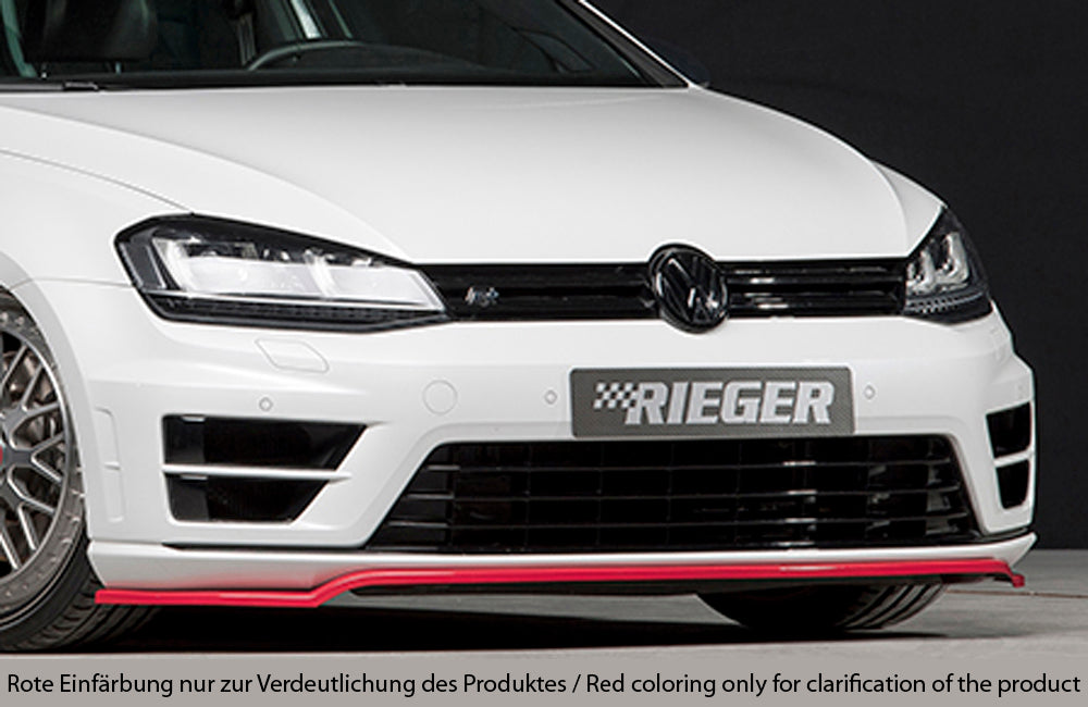 VW Golf 7 Rieger Spoilerschwert nur für R / R-Line für orig. Frontschürze ABS, für Fzg. mit R-Line Exterieur, 
inkl. Montagezubehör, ABE