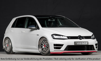 VW Golf 7 Rieger Spoilerschwert nur für R / R-Line für orig. Frontschürze ABS, für Fzg. mit R-Line Exterieur, 
inkl. Montagezubehör, ABE