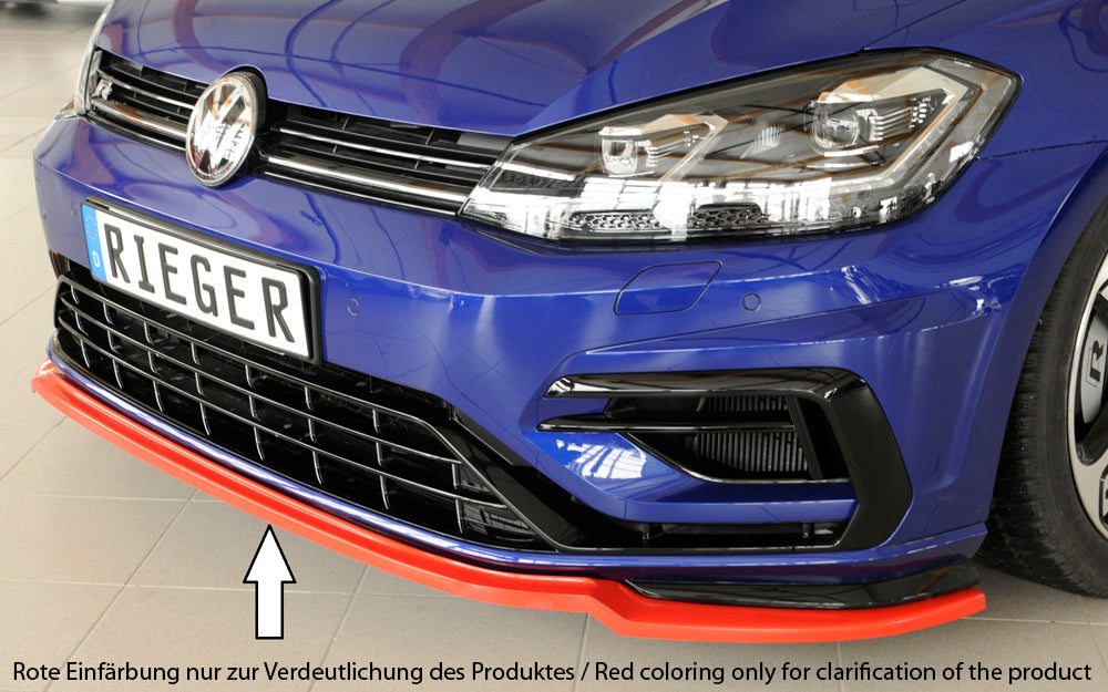VW Golf 7 R Rieger Spoilerschwert nur für R / R-Line für orig. Frontschürze ABS, für Fzg. mit R-Line Exterieur, 
inkl. Montagezubehör, ABE