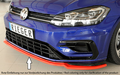 VW Golf 7 R Rieger Spoilerschwert nur für R / R-Line für orig. Frontschürze ABS, für Fzg. mit R-Line Exterieur, 
inkl. Montagezubehör, ABE