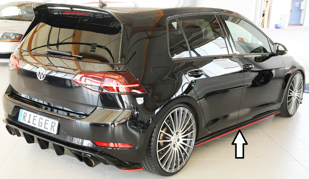 VW Golf 7 GTD Rieger Seitenschwelleransatz für orig. GTI-/GTD-/GTE-Seitenschweller links, für orig. Seitenschweller, ABS, 
inkl. Montagezubehör, Gutachten
