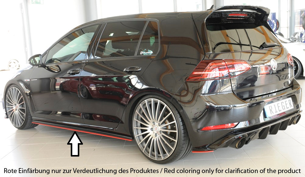 VW Golf 7 GTD Rieger Seitenschwelleransatz für orig. GTI-/GTD-/GTE-Seitenschweller links, für orig. Seitenschweller, ABS, 
inkl. Montagezubehör, Gutachten