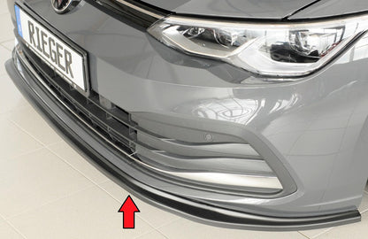 VW Golf 8 Rieger Spoilerschwert für orig. Frontschürze für orig. Frontschürze, ABS, 
inkl. Montagezubehör, ABE