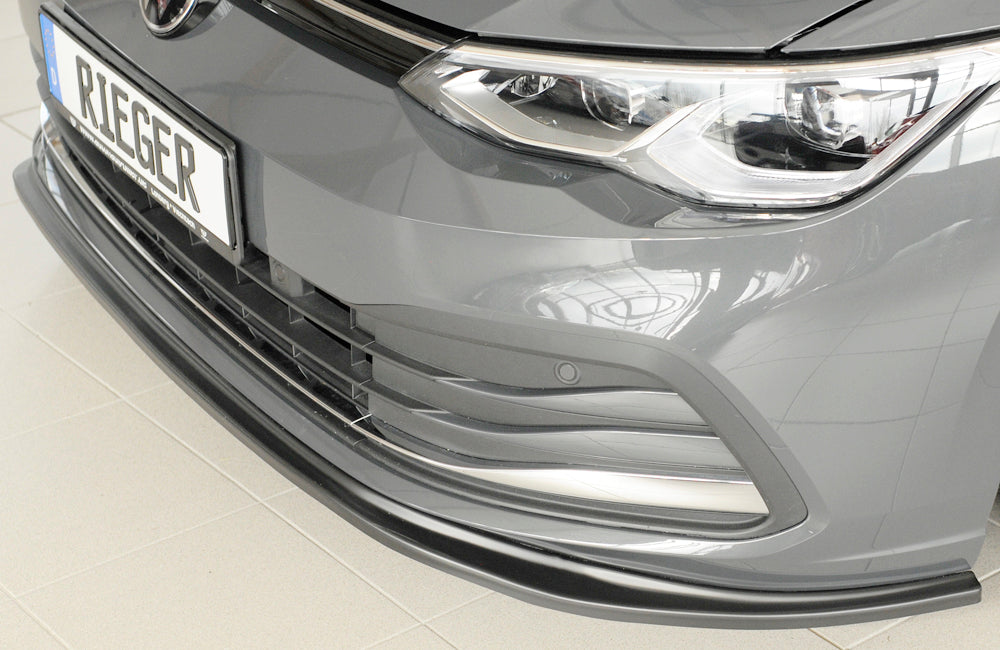 VW Golf 8 Rieger Spoilerschwert für orig. Frontschürze für orig. Frontschürze, ABS, 
inkl. Montagezubehör, ABE