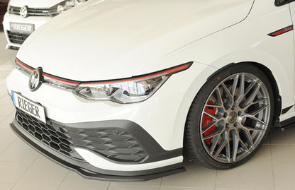 VW Golf 8 GTI Clubsport Rieger Spoilerschwert nur für GTI Clubsport für orig. Frontschürze, ABS, 
inkl. Montagezubehör, ABE