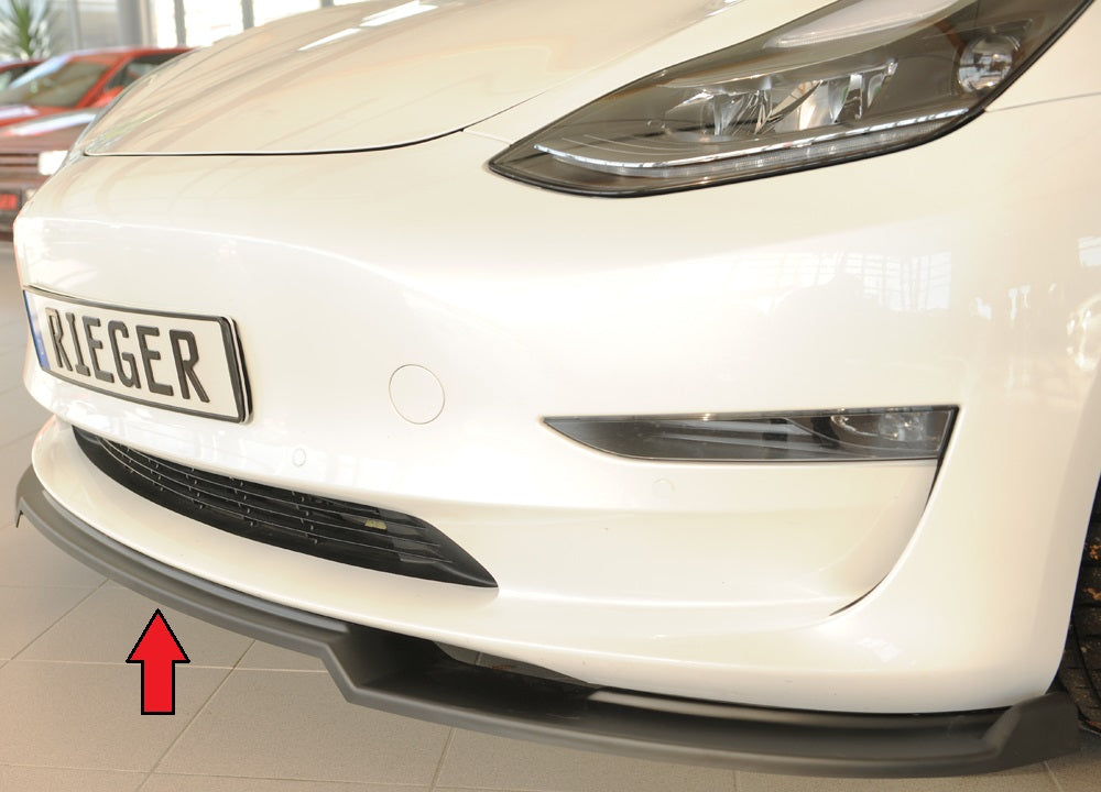 Tesla Model 3  (003) Rieger Spoilerschwert für orig. Frontschürze, ABS, 
inkl. Montagezubehör, ABE