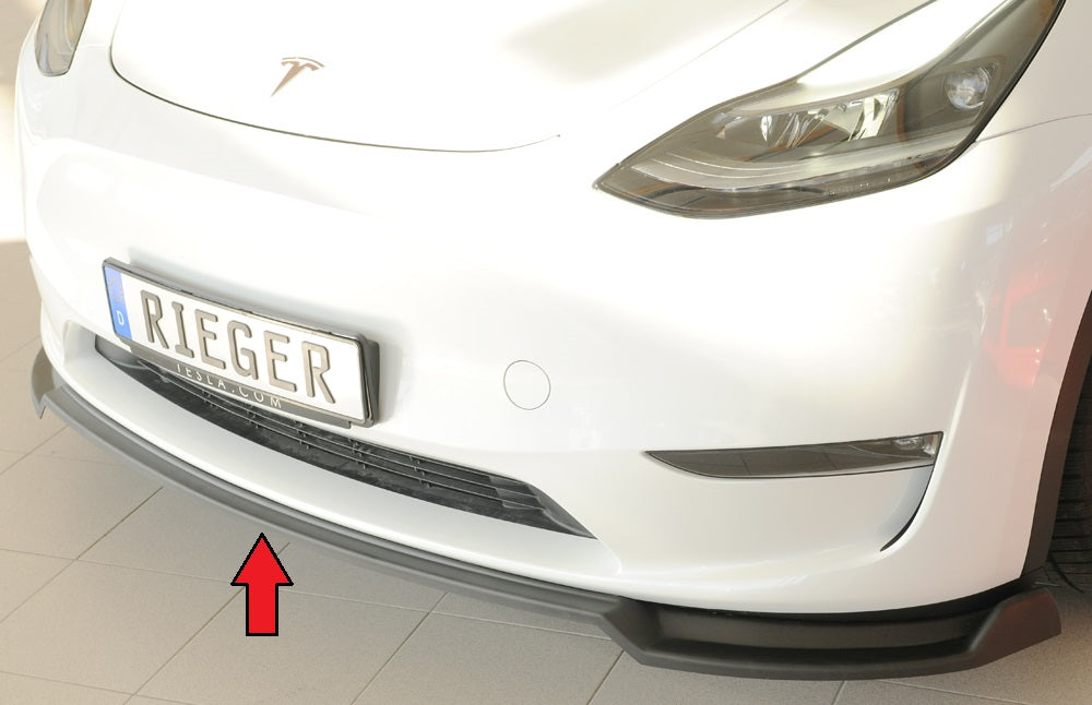 Tesla Model Y  (003) Rieger Spoilerschwert für orig. Frontschürze, ABS, 
inkl. Montagezubehör, ABE