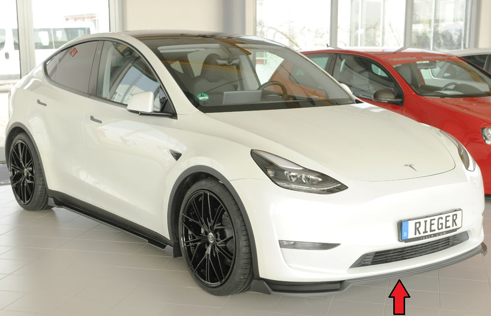 Tesla Model Y  (003) Rieger Spoilerschwert für orig. Frontschürze, ABS, 
inkl. Montagezubehör, ABE