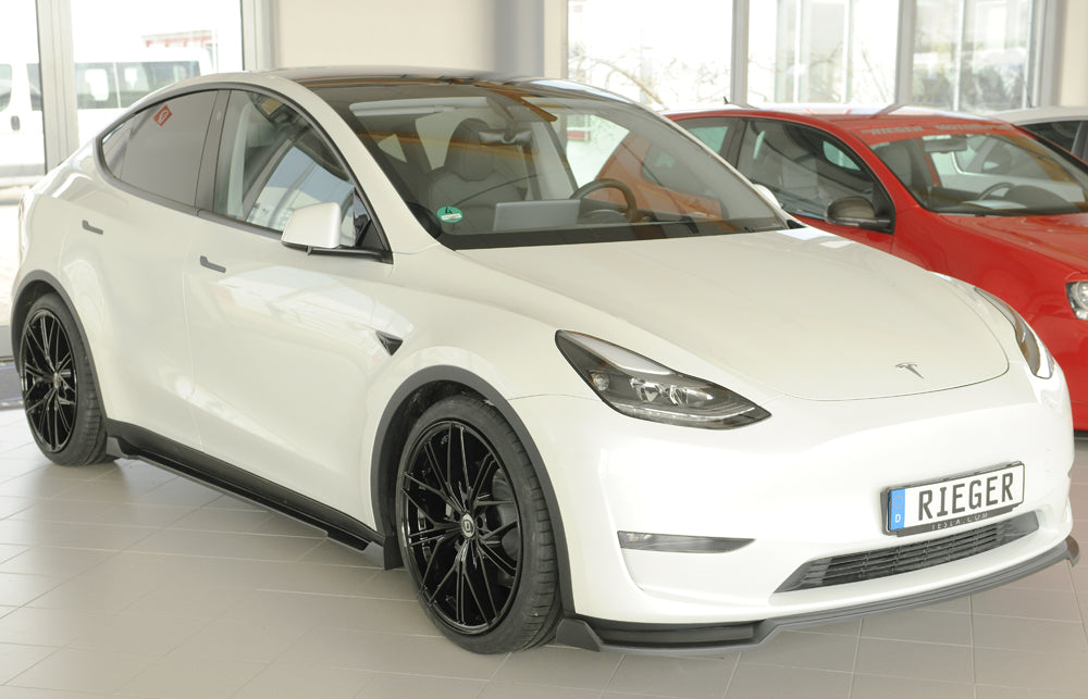 Tesla Model Y  (003) Rieger Spoilerschwert für orig. Frontschürze, ABS, 
inkl. Montagezubehör, ABE