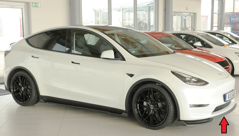 Tesla Model Y  (003) Rieger Spoilerschwert für orig. Frontschürze, ABS, 
inkl. Montagezubehör, ABE