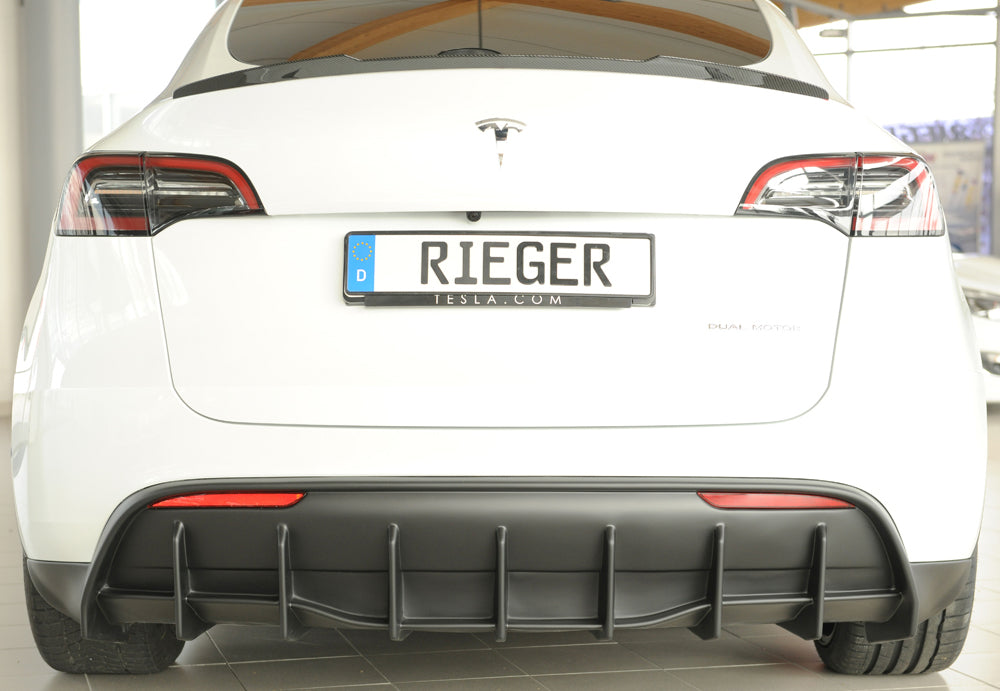 Tesla Model Y  (003) Rieger Heckeinsatz für orig. Heckschürze, ABS, für Fzg. ohne Anhängekupplung, 
inkl. Montagezubehör, ...