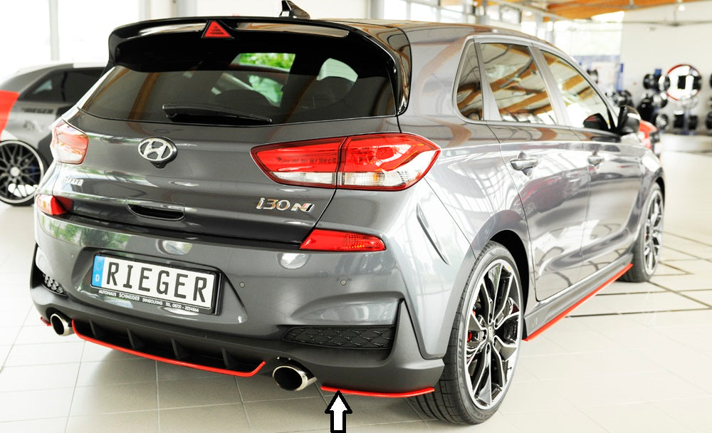 Hyundai i30 N  (PDE) Rieger Heckschürzenansatz seitlich links für orig. N-Heckeinsatz (Schrägheck) links, für orig. Heckeinsatz, ABS, 
inkl. Montagezubehör, Gutachten