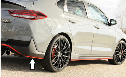 Hyundai i30 N  (PDE) Rieger Heckschürzenansatz seitlich links für orig. N-Heckeinsatz (Fastback) links, für orig. Heckeinsatz, ABS, 
inkl. Montagezubehör, Gutachten