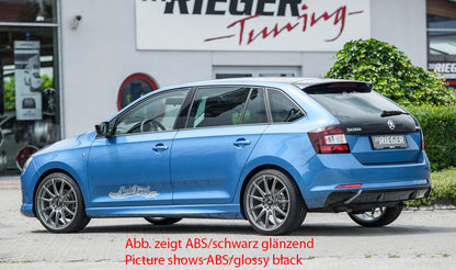 Skoda Rapid (NH) Rieger Heckeinsatz  für orig. Endschalldämpfer, ABS, 
inkl. Montagezubehör, Gutachten