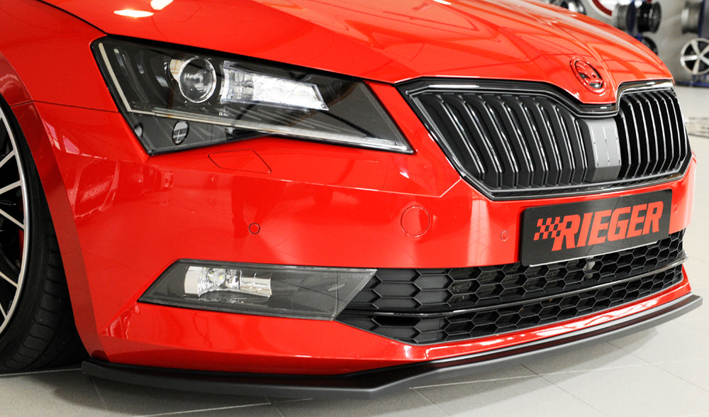 Skoda Superb III (3T/3V) Rieger Spoilerschwert für orig. Frontschürze für orig. Frontschürze, ABS, 
inkl. Montagezubehör, ABE