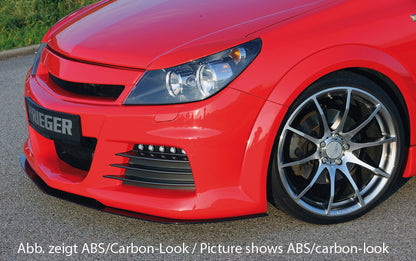 Opel Astra H Rieger Lufteinlassblenden Aufpreis ggü. ABS-Version links, rechts, für Spoilerstoßstange, ABS, schwarz glänzend,  für Fzg. mit OPC und ohne OPC