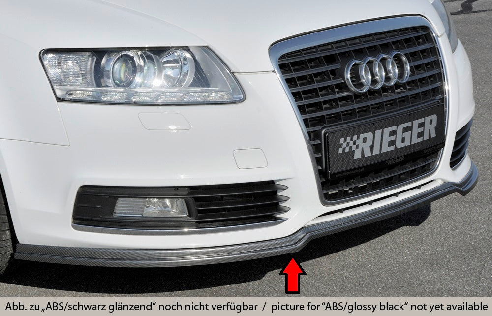 Audi A6 (4F) Rieger Spoilerlippe (GBL-55330) ABS, schwarz glänzend, für Fzg. ohne S-Line Exterieur, 
inkl. Montagezubehör,...