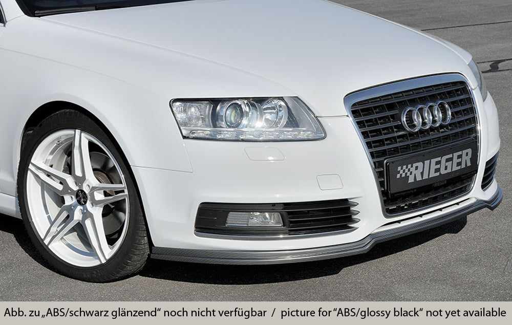 Audi A6 (4F) Rieger Spoilerlippe (GBL-55330) ABS, schwarz glänzend, für Fzg. ohne S-Line Exterieur, 
inkl. Montagezubehör,...