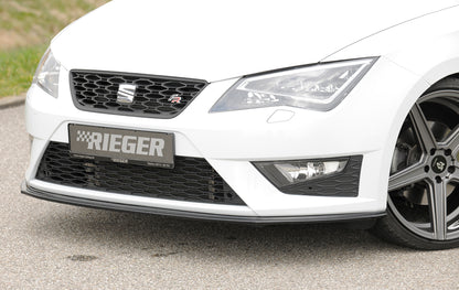 Seat Leon Cupra (5F) Rieger Spoilerschwert für orig. FR-/ Cupra-Frontschürze für orig. Frontschürze, ABS, schwarz glänzend, 
inkl. Montagezubehör, ABE