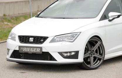 Seat Leon Cupra (5F) Rieger Spoilerschwert für orig. FR-/ Cupra-Frontschürze für orig. Frontschürze, ABS, schwarz glänzend, 
inkl. Montagezubehör, ABE