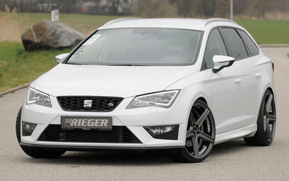 Seat Leon Cupra (5F) Rieger Spoilerschwert für orig. FR-/ Cupra-Frontschürze für orig. Frontschürze, ABS, schwarz glänzend, 
inkl. Montagezubehör, ABE