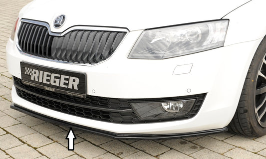 Skoda Octavia (5E) Rieger Spoilerschwert für orig. Frontschürze für orig. Frontschürze, ABS, schwarz glänzend, 
inkl. Montagezubehör, ABE