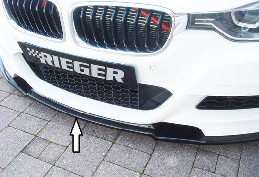 BMW 3er F30  (3L) Rieger Spoilerschwert nur für M-Paket-Frontschürze für orig. Frontschürze, ABS, schwarz glänzend, für Fzg. mit M-Technik, 
inkl. Montagezubehör, ABE
