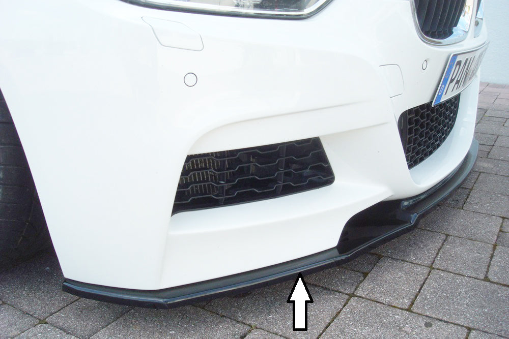 BMW 3er F30  (3L) Rieger Spoilerschwert nur für M-Paket-Frontschürze für orig. Frontschürze, ABS, schwarz glänzend, für Fzg. mit M-Technik, 
inkl. Montagezubehör, ABE