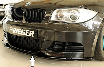 BMW 1er E82, E88  (182 / 1C) Rieger Spoilerschwert nur für M-Paket-Frontschürze gekantete Version, für orig. Frontschürze, ABS, schwarz glänzend, für Fzg. mit M-Technik, 
inkl. Montagezubehör, ABE