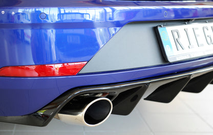 Seat Leon Cupra (5F) Rieger Heckeinsatz  für orig. Endrohr li. u. re., ABS, schwarz glänzend, 
inkl. Montagezubehör, Gutachten