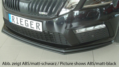 Skoda Octavia RS (5E) Rieger Spoilerschwert für orig. RS-Frontschürze für orig. Frontschürze, ABS, schwarz glänzend, 
inkl. Montagezubehör, ABE
