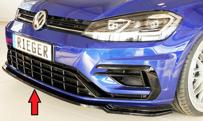 VW Golf 7 R Rieger Spoilerschwert nur für R / R-Line für orig. Frontschürze ABS, schwarz glänzend, für Fzg. mit R-Line Exterieur, 
inkl. Montagezubehör, ABE