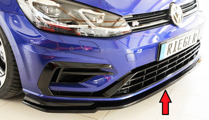 VW Golf 7 R Rieger Spoilerschwert nur für R / R-Line für orig. Frontschürze ABS, schwarz glänzend, für Fzg. mit R-Line Exterieur, 
inkl. Montagezubehör, ABE