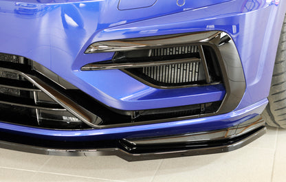 VW Golf 7 R Rieger Spoilerschwert nur für R / R-Line für orig. Frontschürze ABS, schwarz glänzend, für Fzg. mit R-Line Exterieur, 
inkl. Montagezubehör, ABE