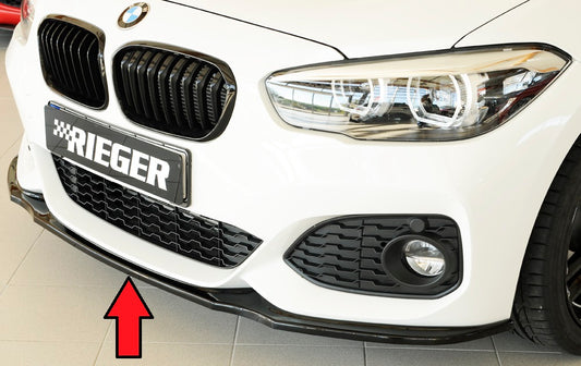 BMW 1er F20  (1K4) Rieger Spoilerschwert für orig. M-Paket-Frontschürze für orig. Frontschürze, ABS, schwarz glänzend, für Fzg. mit M-Technik, 
inkl. Montagezubehör, ABE