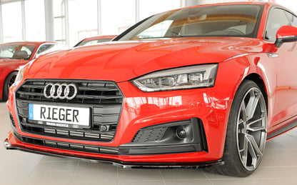 Audi A5 (B9/F5) Rieger Spoilerschwert für orig. S-Line Frontschürze für orig. Frontschürze, ABS, schwarz glänzend, für Fzg. mit S-Line Exterieur, 
inkl. Montagezubehör, ABE