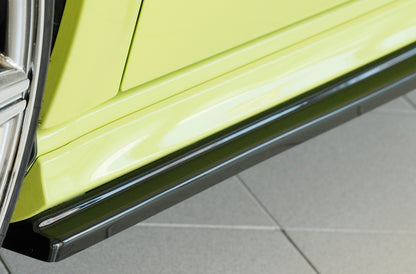 Audi A3 (8V) Rieger Seitenschwelleransatz für S-Line-Schweller / S3-Schweller links, für orig. Seitenschweller, ABS, schwarz glänzend, für Fzg. mit S-Line Exterieur, 
inkl. Montagezubehör, Gutachten