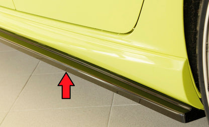 Audi A3 (8V) Rieger Seitenschwelleransatz für S-Line-Schweller / S3-Schweller links, für orig. Seitenschweller, ABS, schwarz glänzend, für Fzg. mit S-Line Exterieur, 
inkl. Montagezubehör, Gutachten