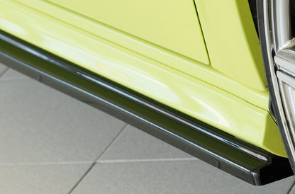 Audi A3 (8V) Rieger Seitenschwelleransatz für S-Line-Schweller / S3-Schweller rechts, für orig. Seitenschweller, ABS, schwarz glänzend, für Fzg. mit S-Line Exterieur, 
inkl. Montagezubehör, Gutachten
