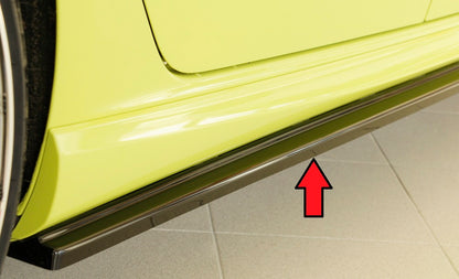 Audi A3 (8V) Rieger Seitenschwelleransatz für S-Line-Schweller / S3-Schweller rechts, für orig. Seitenschweller, ABS, schwarz glänzend, für Fzg. mit S-Line Exterieur, 
inkl. Montagezubehör, Gutachten
