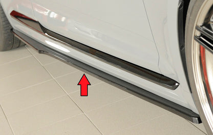 Audi RS5 (B9/F5) Rieger Seitenschwelleransatz nur für orig. RS5-Schweller rechts, für orig. Seitenschweller, ABS, schwarz glänzend, 
inkl. Montagezubehör, Gutachten