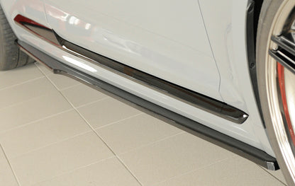 Audi RS5 (B9/F5) Rieger Seitenschwelleransatz nur für orig. RS5-Schweller rechts, für orig. Seitenschweller, ABS, schwarz glänzend, 
inkl. Montagezubehör, Gutachten