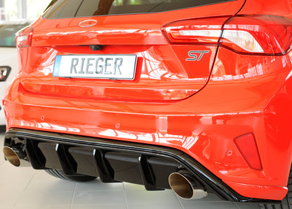 Ford Focus 4 (DEH) Rieger Heckeinsatz (Typ: 88194) für Sportendrohr li. u. re., (115mm ø), ABS, schwarz glänzend, für Fzg....