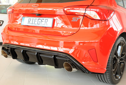 Ford Focus 4 (DEH) Rieger Heckeinsatz (Typ: 88194) für Sportendrohr li. u. re., (115mm ø), ABS, schwarz glänzend, für Fzg....